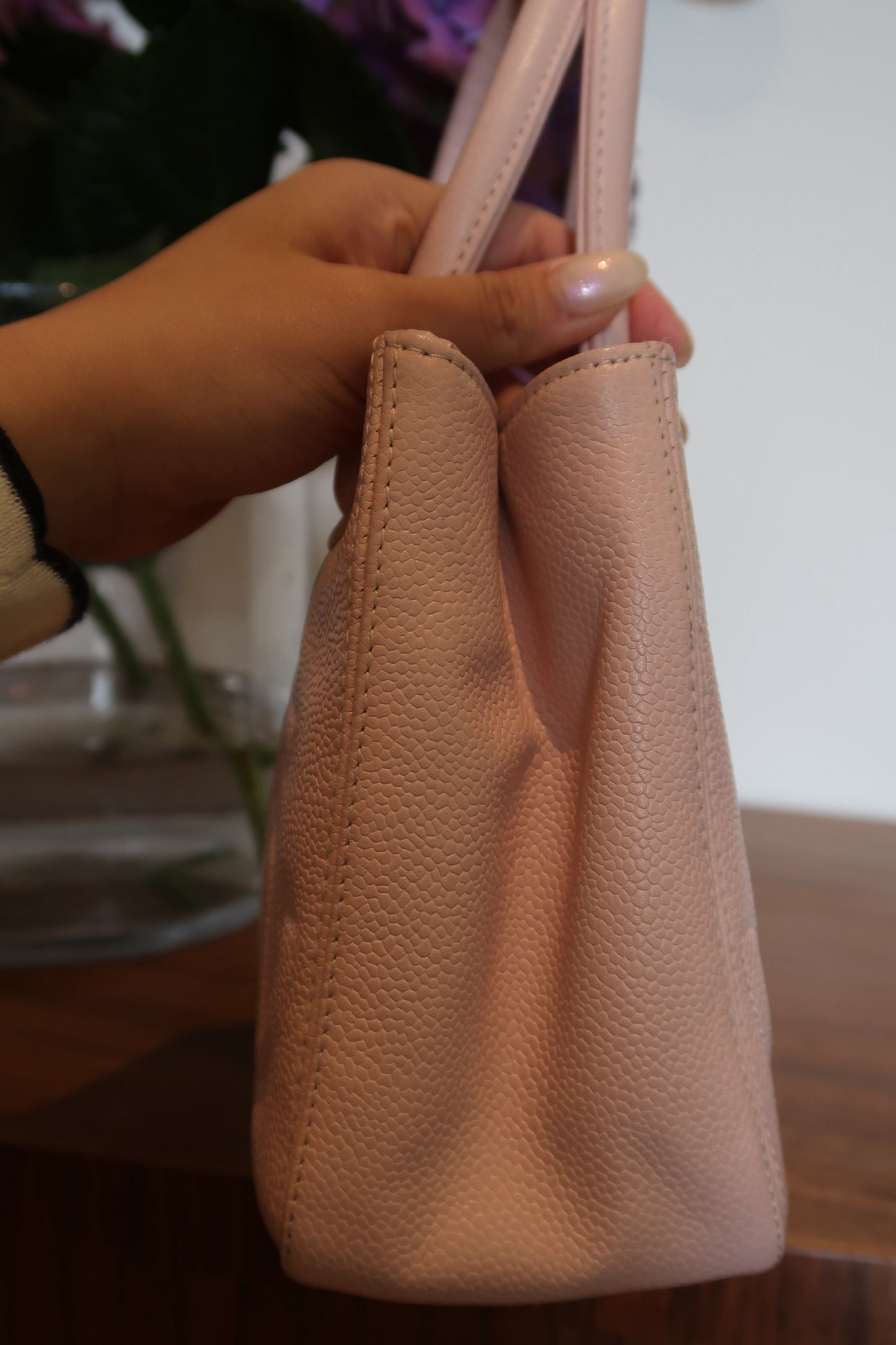 Chanel Triple CC Caviar Handbag Pink
