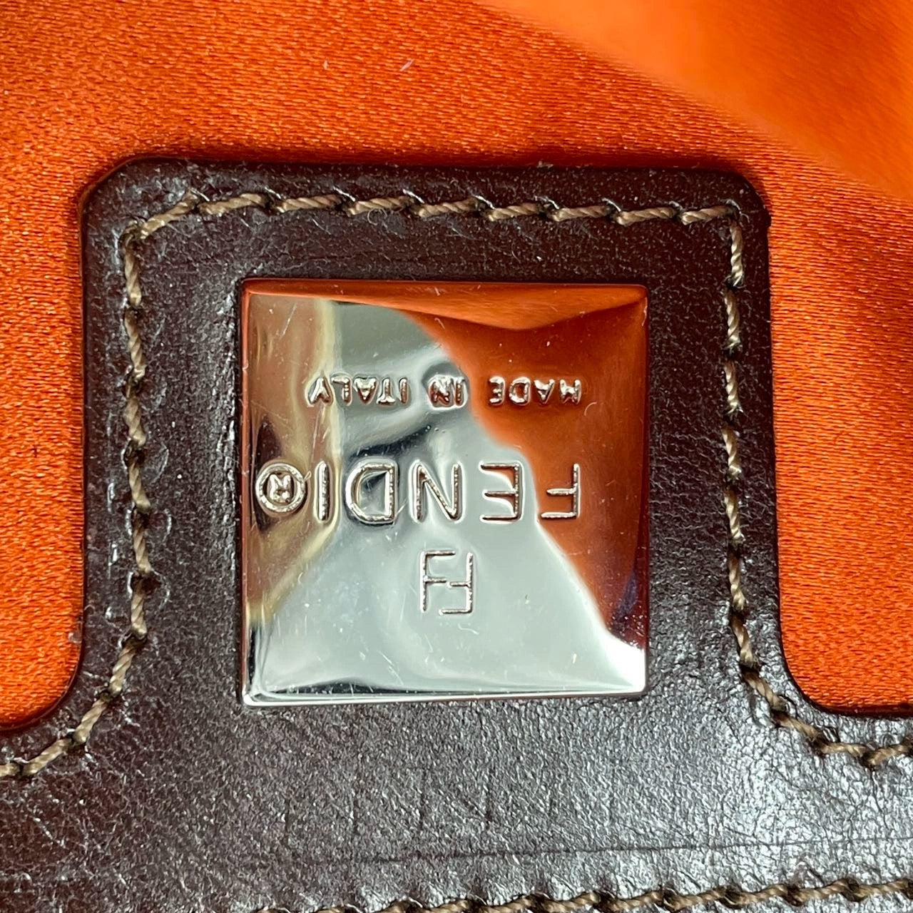 Breaded Fendi baguette in burnt orange