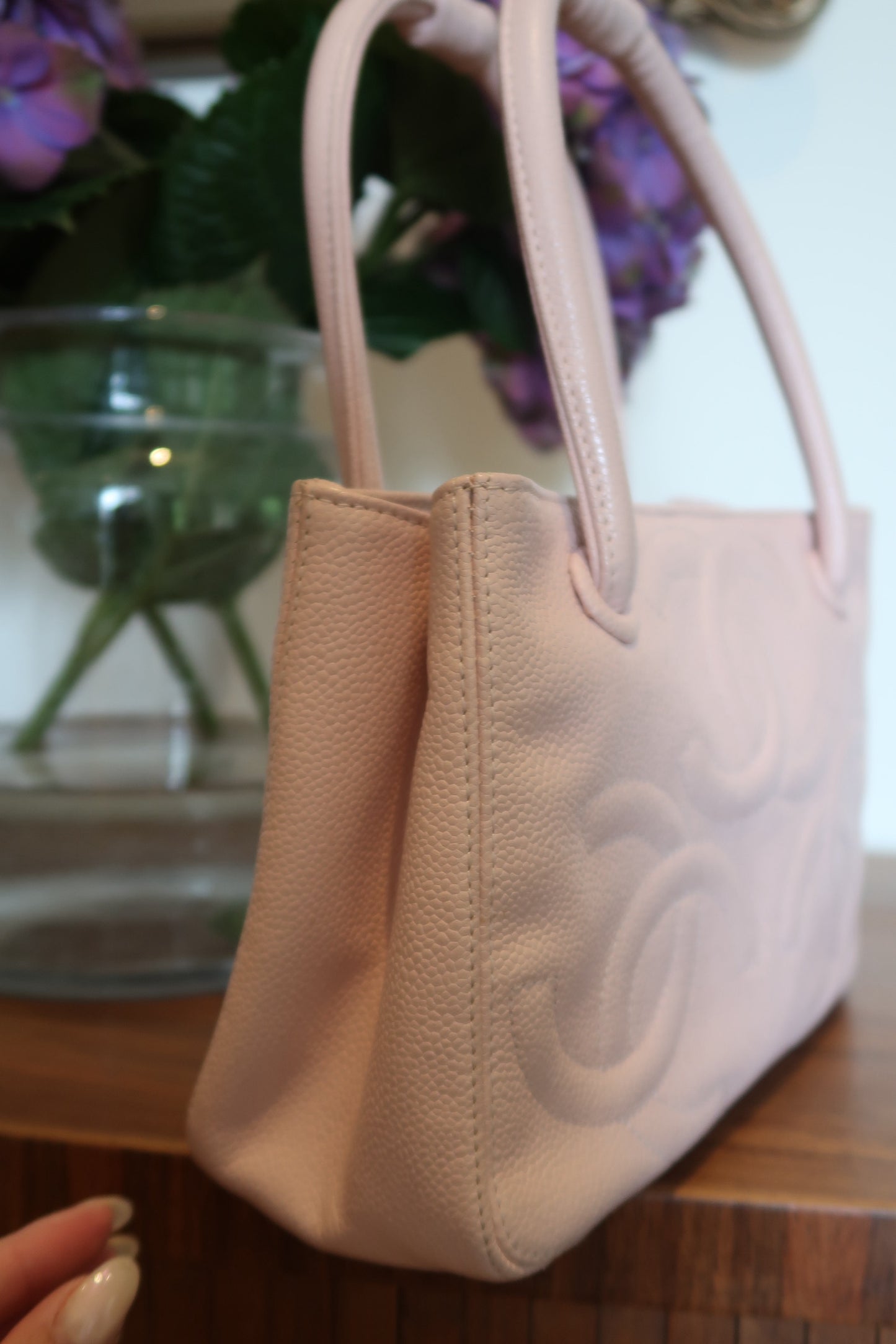 Chanel Triple CC Caviar Handbag Pink