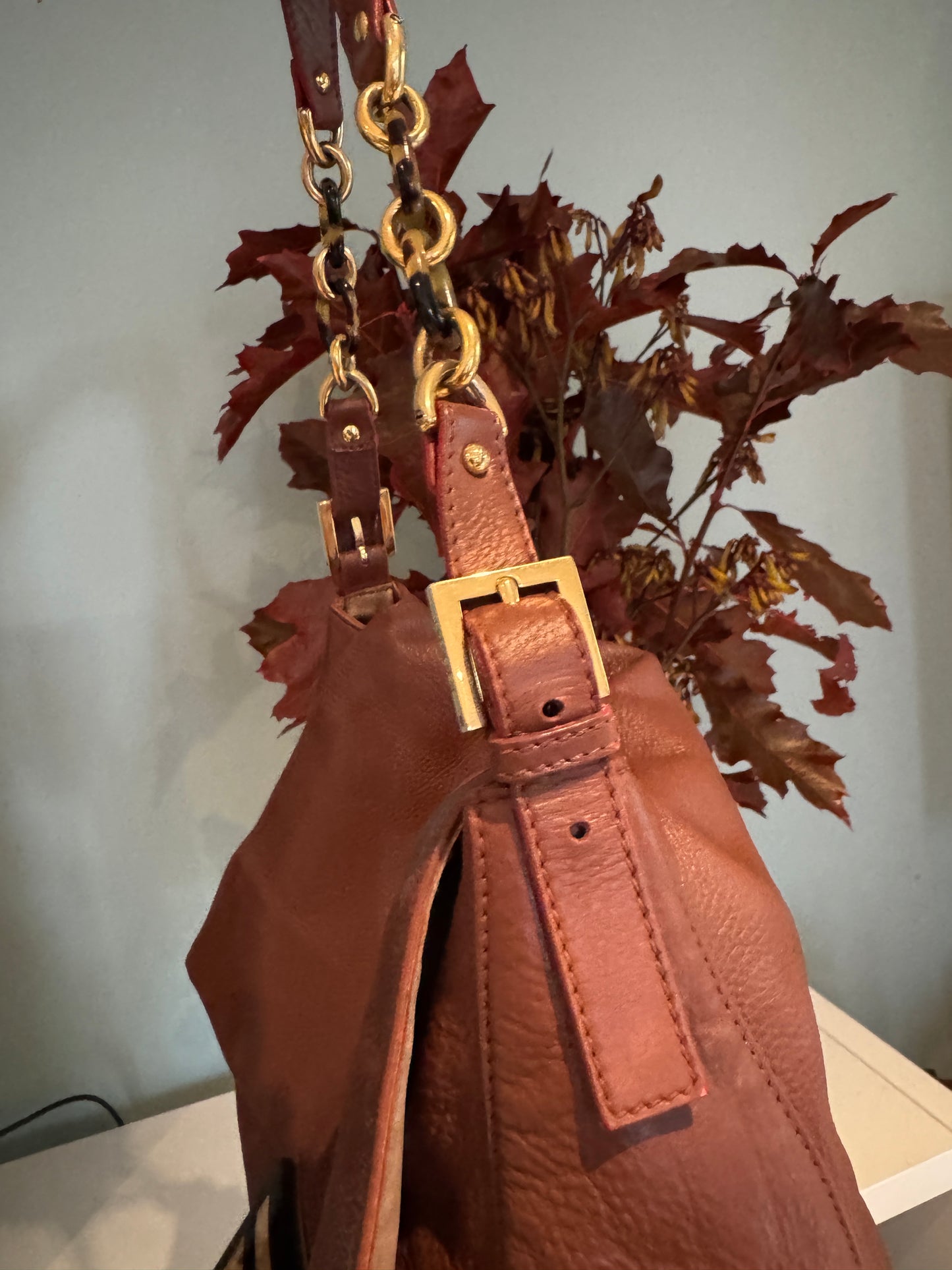 Fendi mama baguette in caramel 