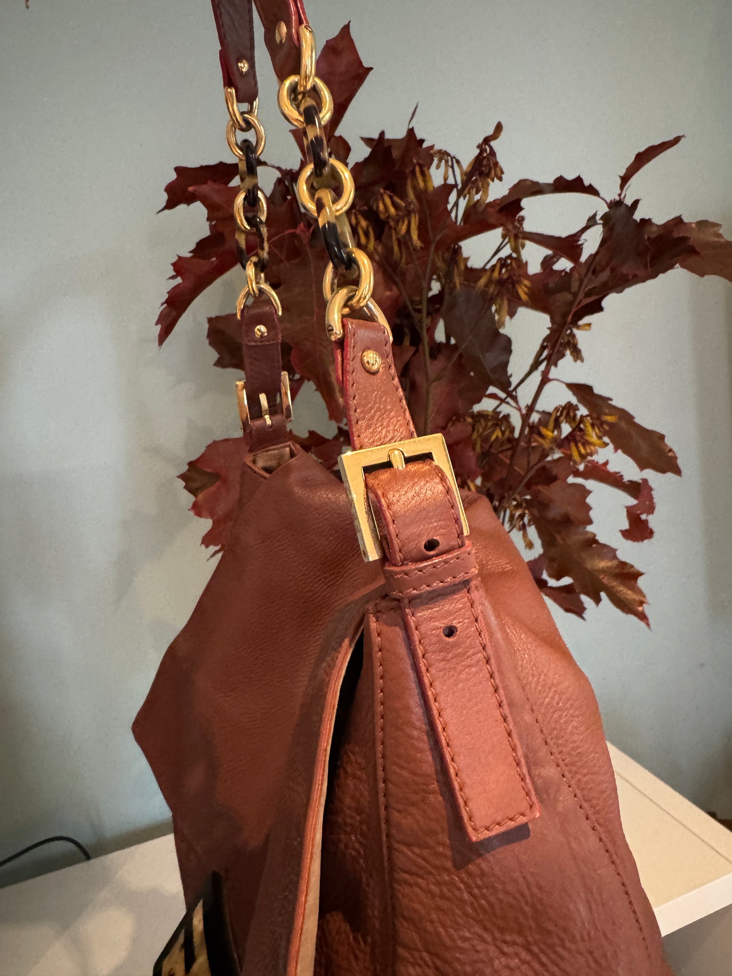Fendi mama baguette in caramel 