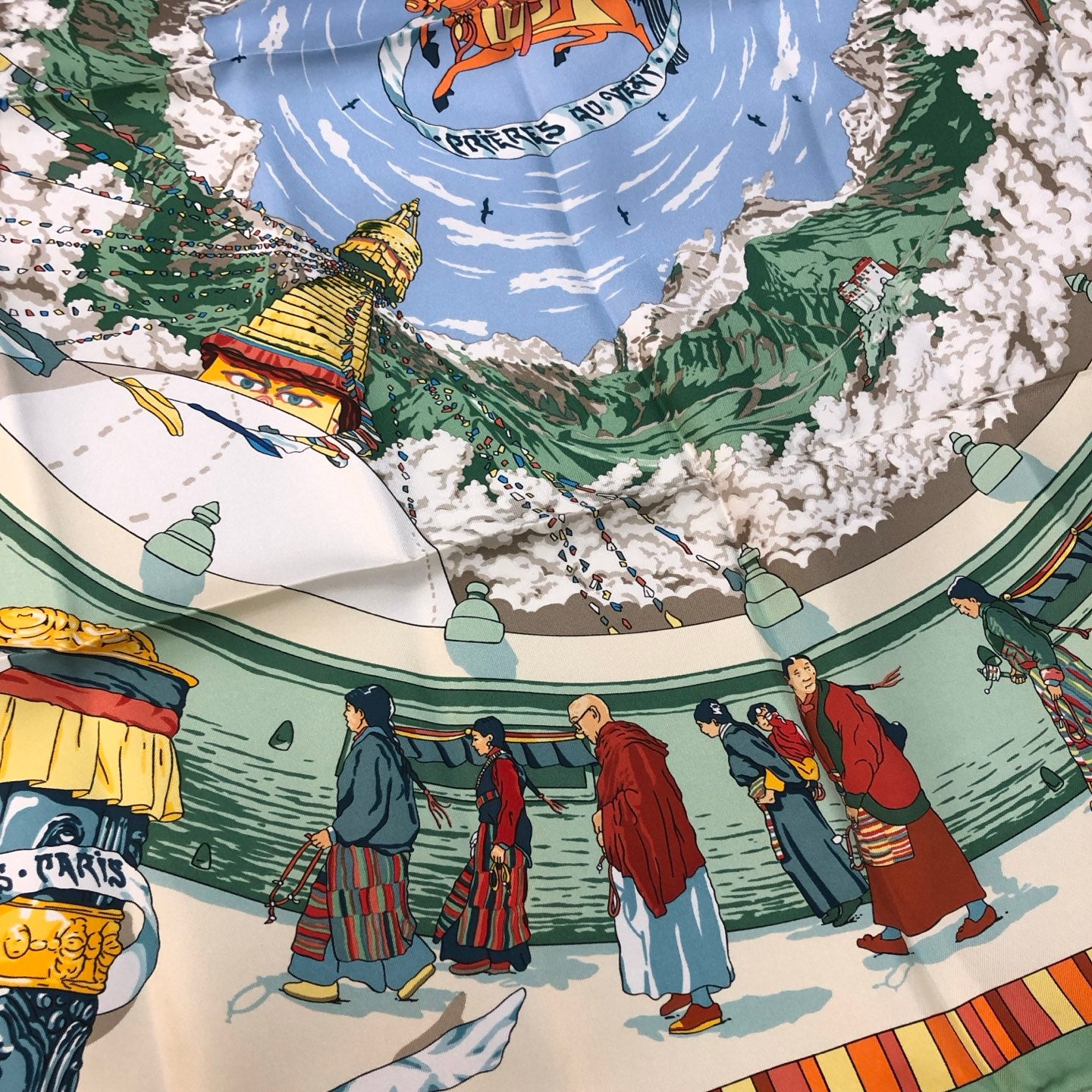 Hermes brand new prieres au vent 90x90 scarf