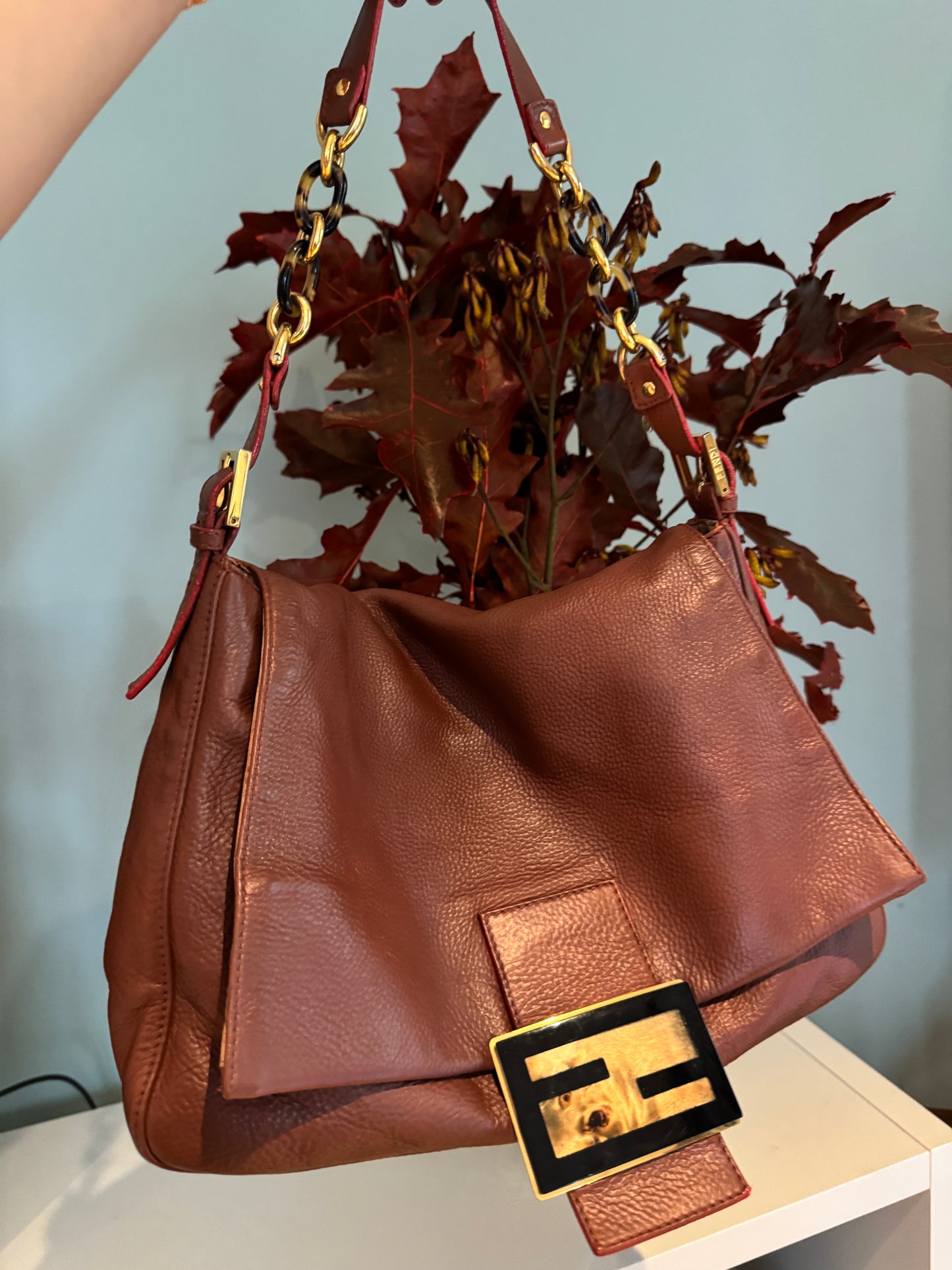 Fendi mama baguette in caramel 