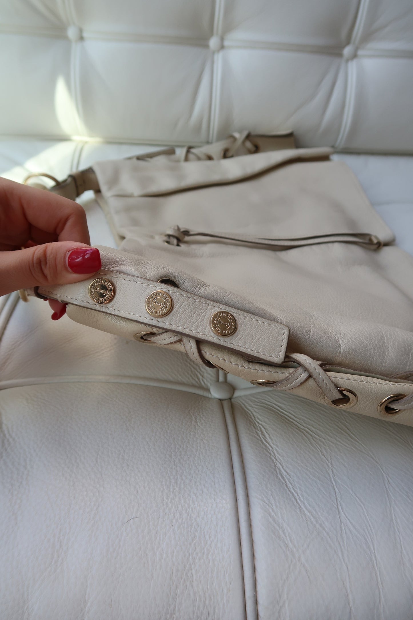 Rare Tom Ford YSL Mombasa in cream leather
