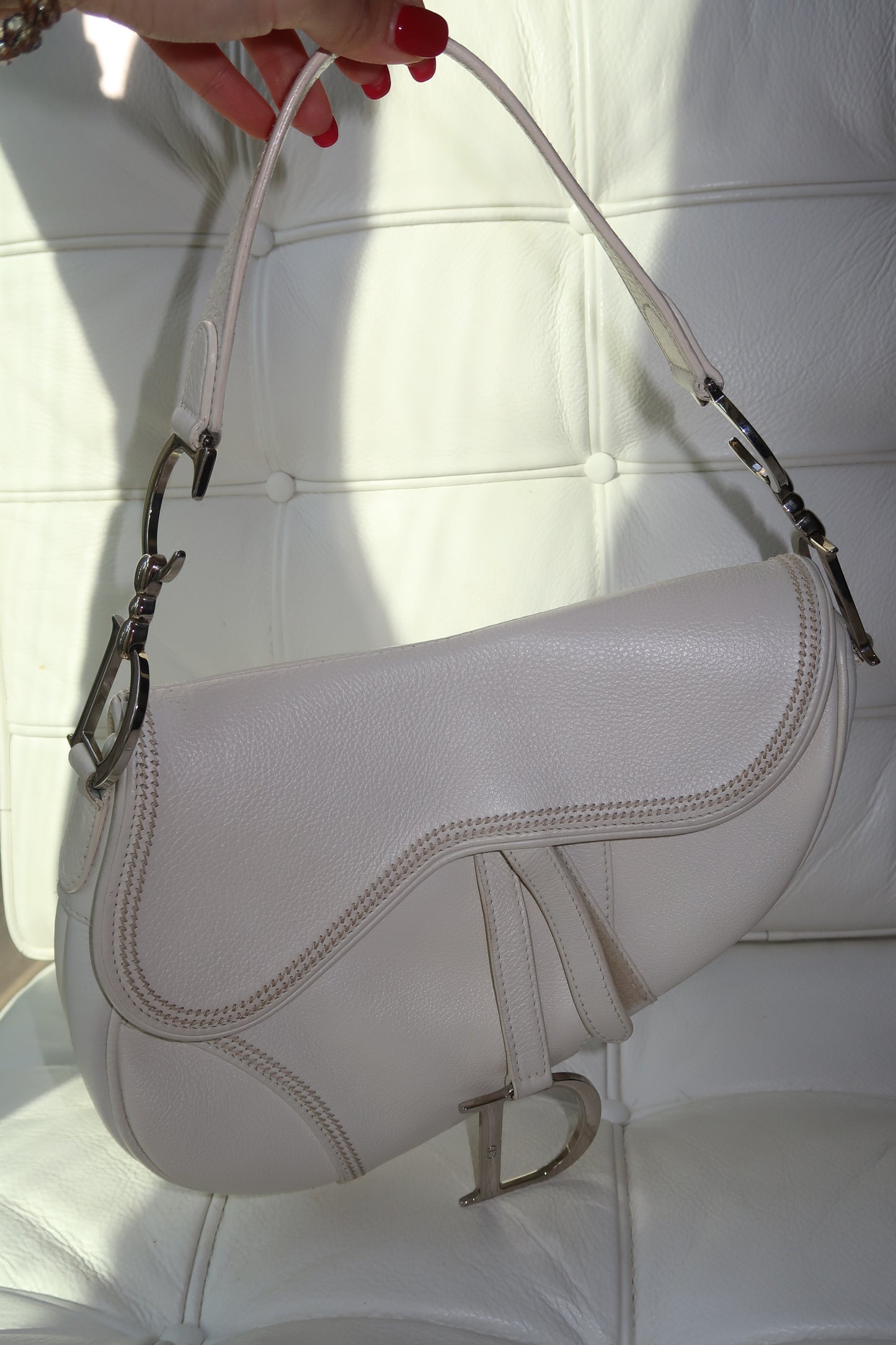 Rare Vintage Dior Saddle in White