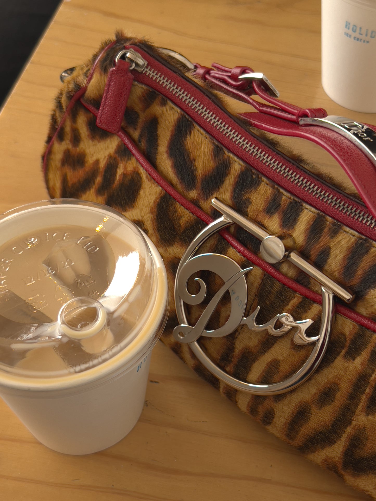 Dior pony hair Brown Diva shoulder bag
