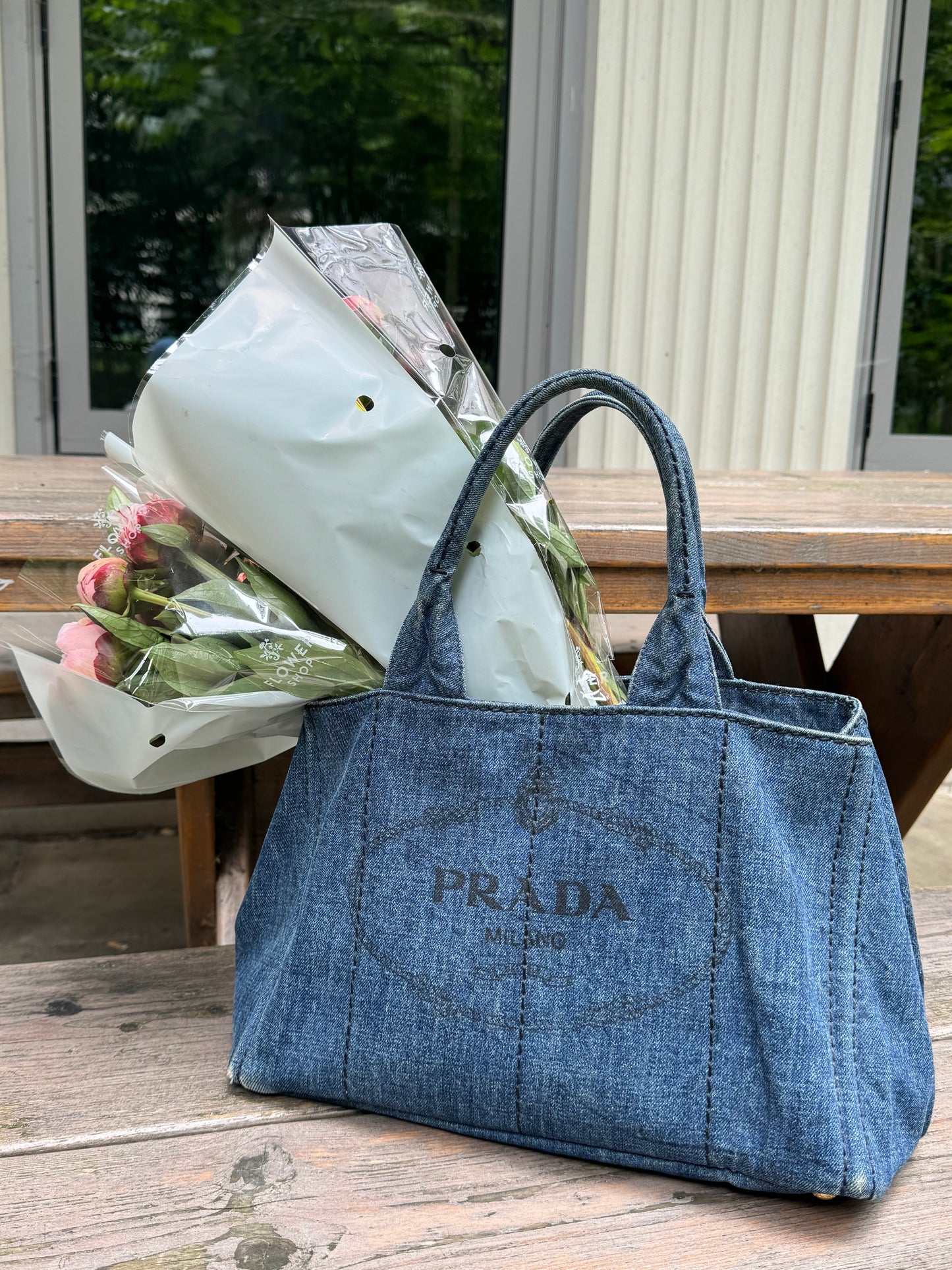 Prada Canapa Denim Totebag
