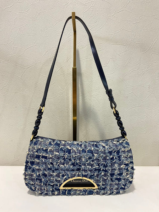 Christian Dior 2000 Maris Pearl Handbag Denim