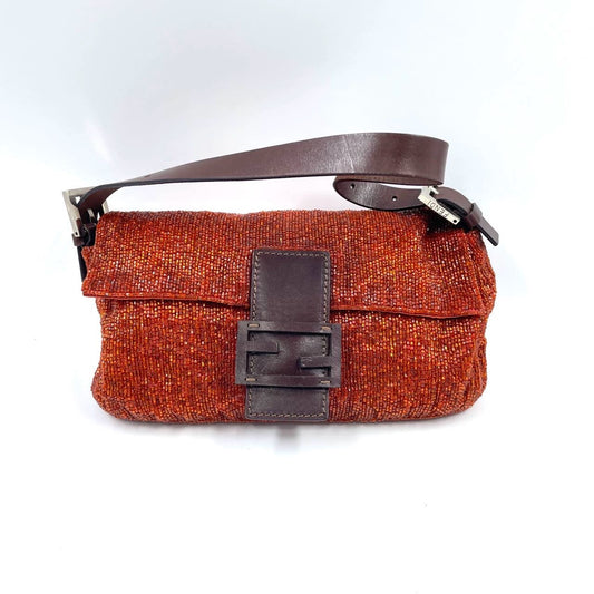 Breaded Fendi baguette in burnt orange