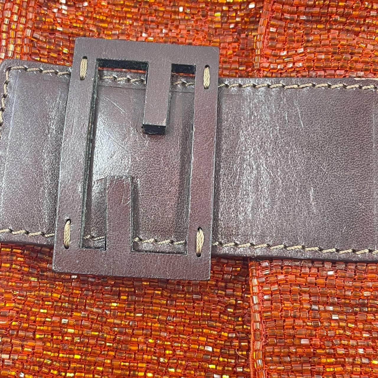 Breaded Fendi baguette in burnt orange