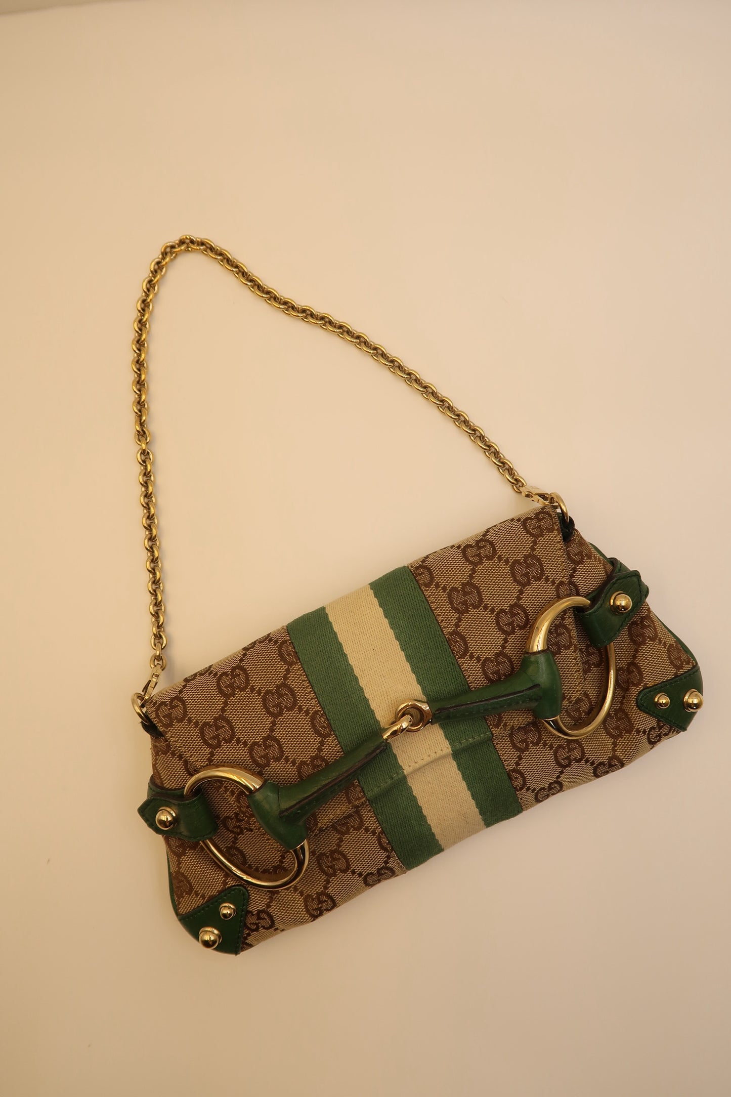 Vintage Tom Ford for Gucci S/S 2003 Green Horsebit 1955 Clutch Bag