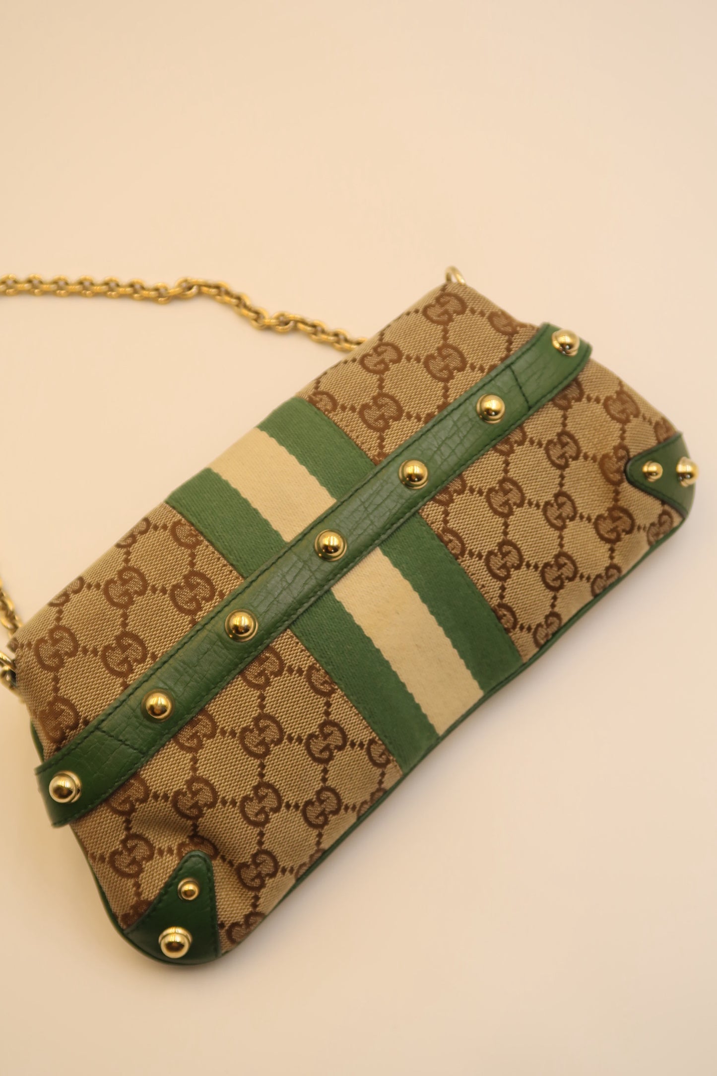 Vintage Tom Ford for Gucci S/S 2003 Green Horsebit 1955 Clutch Bag