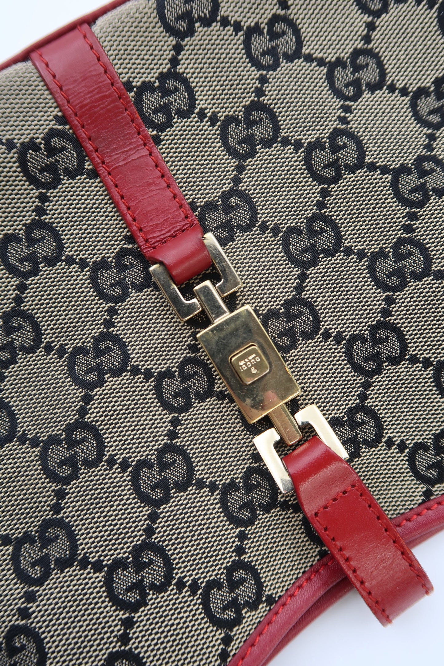 Gucci Jackie 1961 GG Canvas Bardot Bag