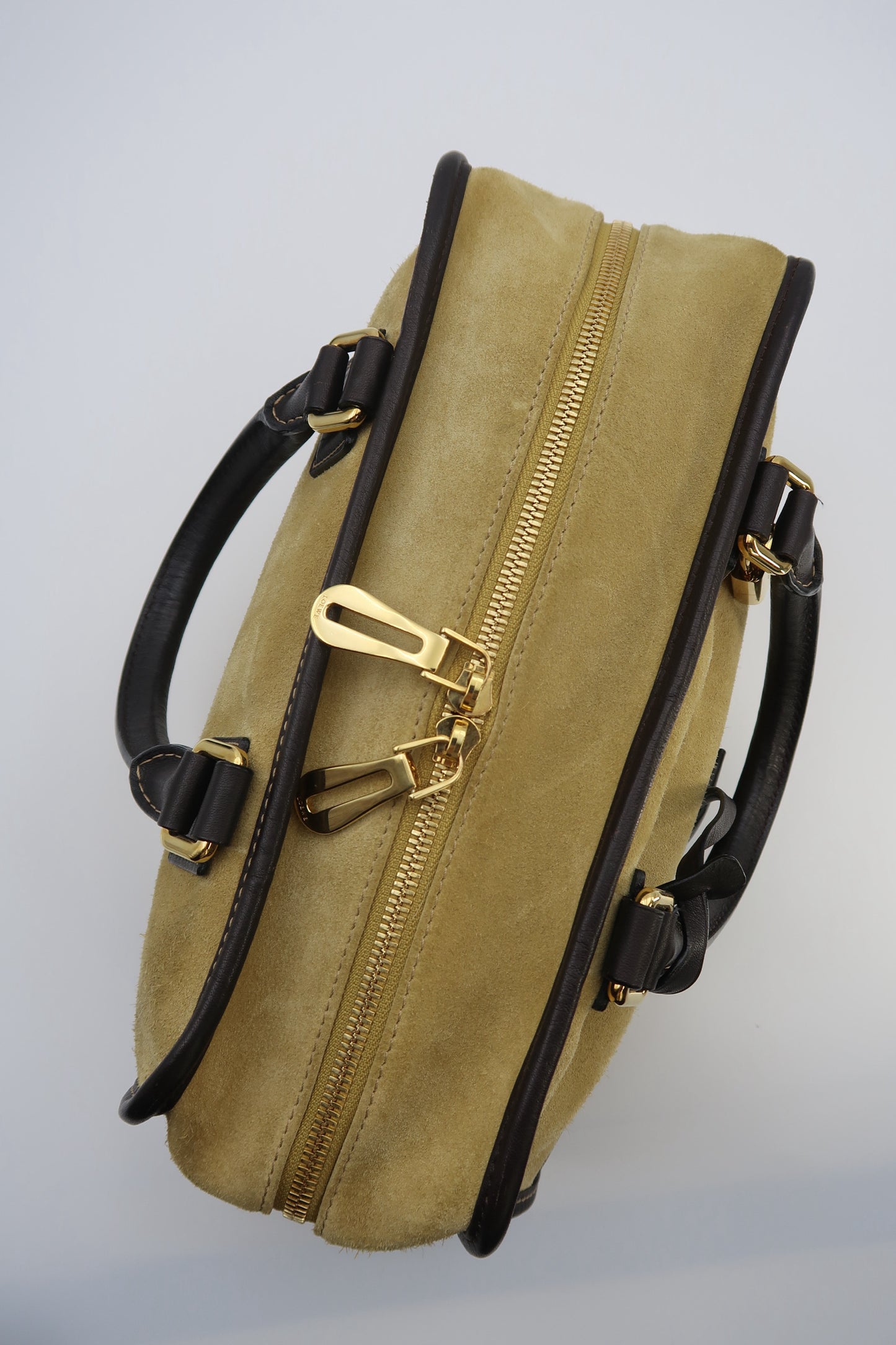 Loewe Amazona 28 Handbag with Suede and Gold Hardware