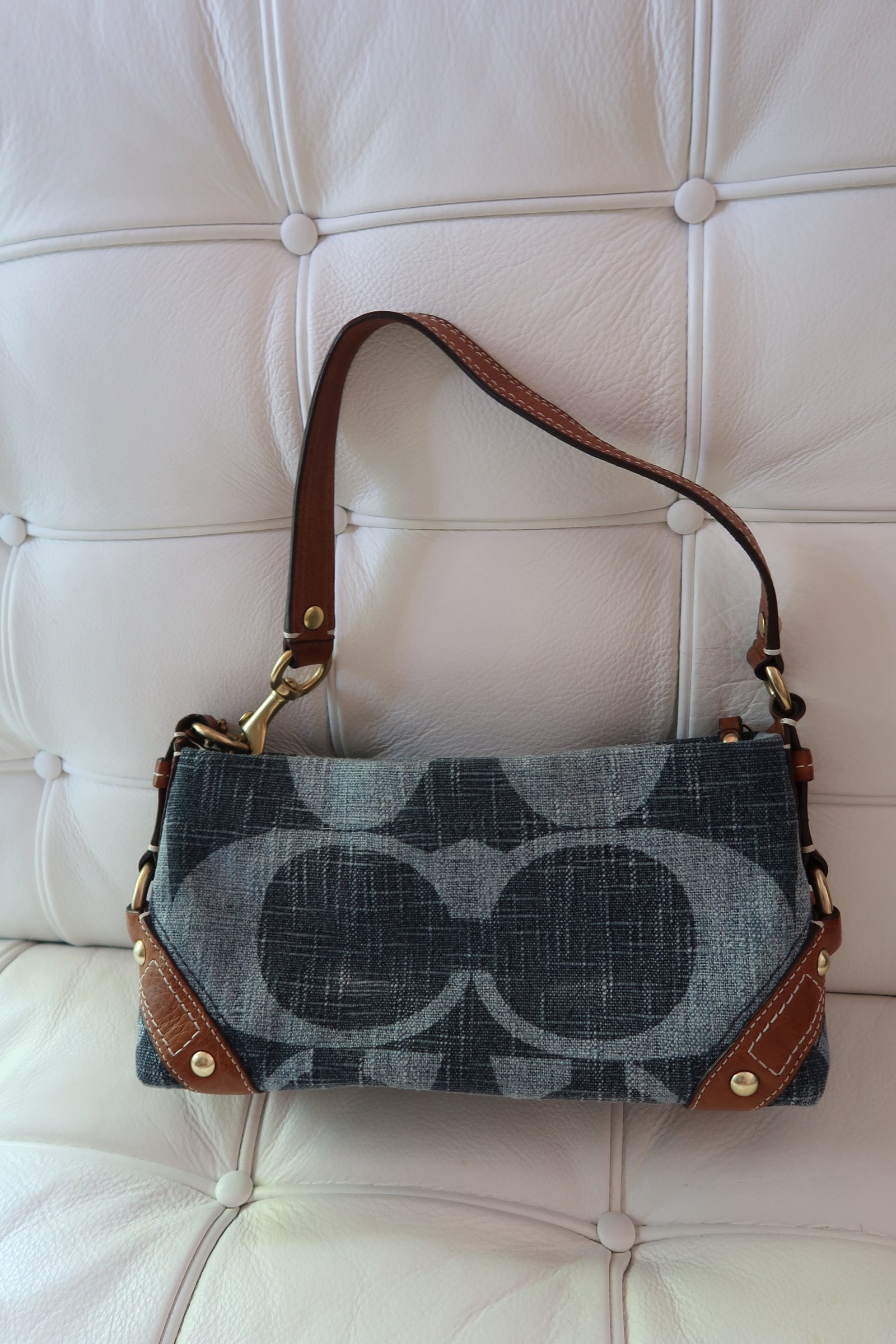 Coach Indigo Denim Patchwork Hobo on sale Bag #B06S-10019