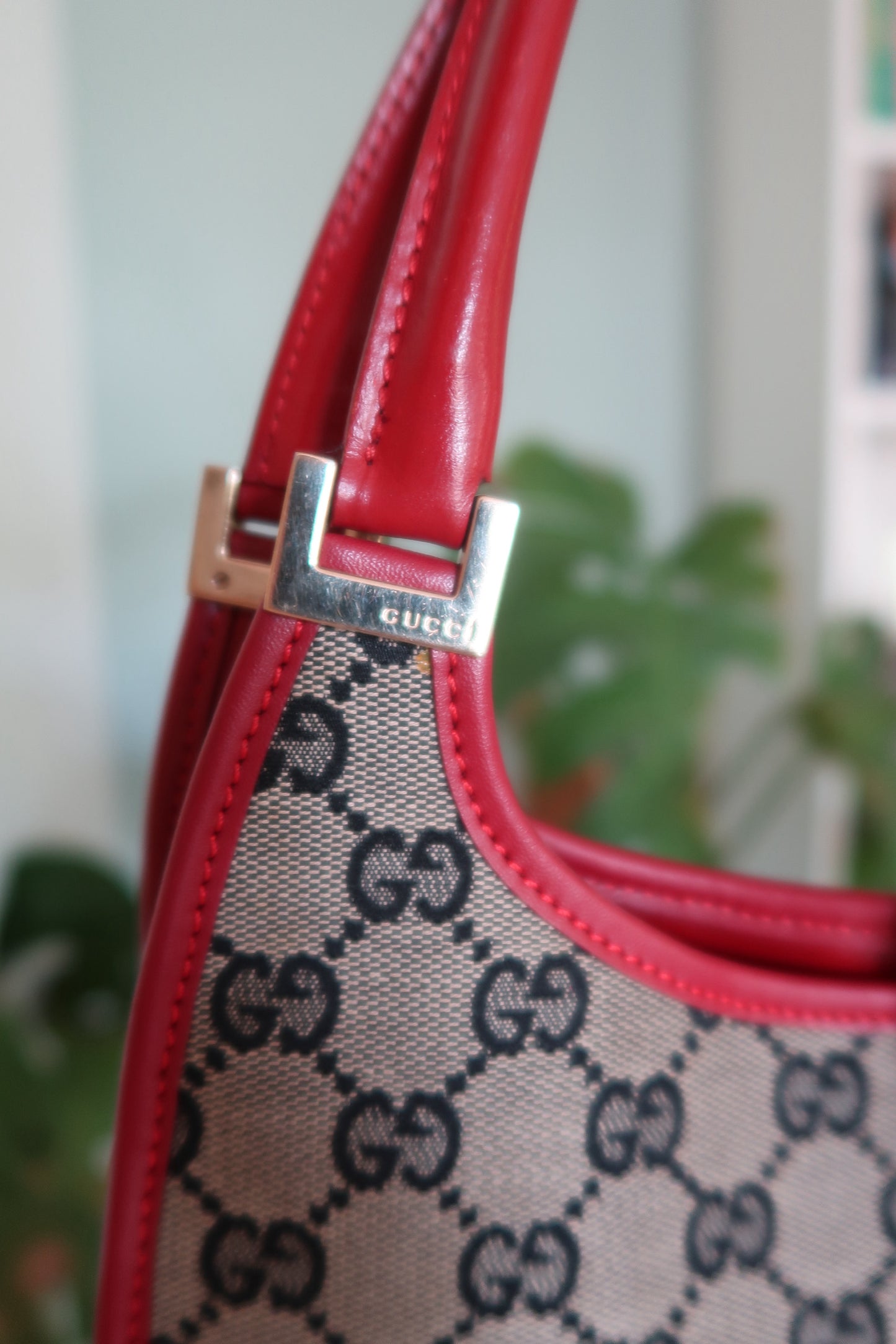 Gucci Jackie 1961 GG Canvas Bardot Bag